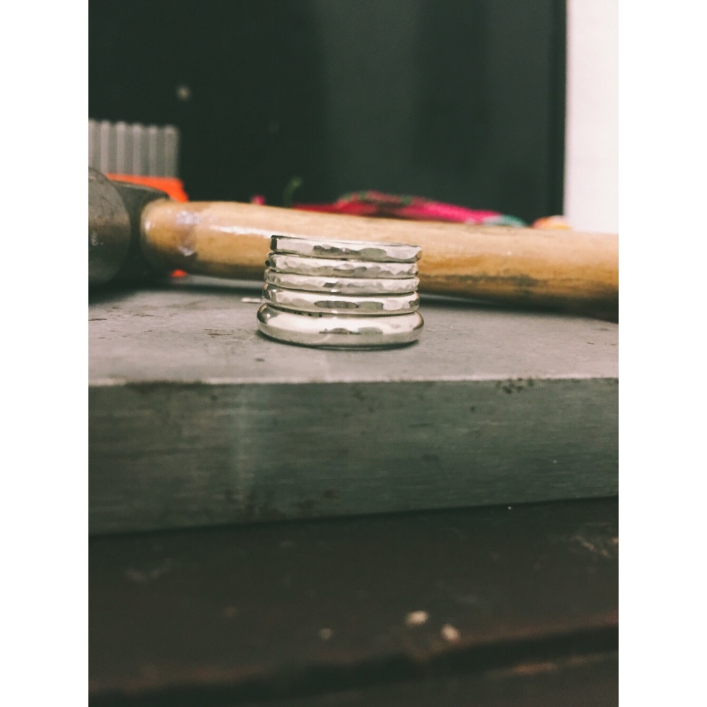 Handmade sterling silver stacker rings